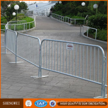 Barrera de seguridad móvil galvanizada Barrera de control de multitudes 1.1X2.1m